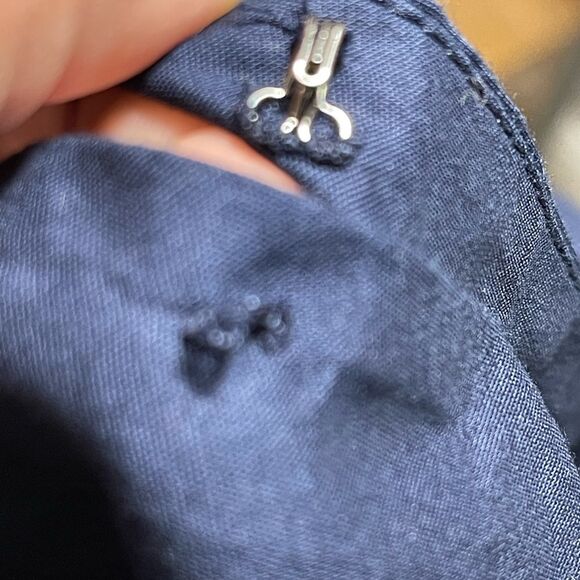 J Crew Factory NWT Faux-wrap Sleeveless Mini Dress Size 10 Navy Blue (Runs Small - Picture 8 of 8